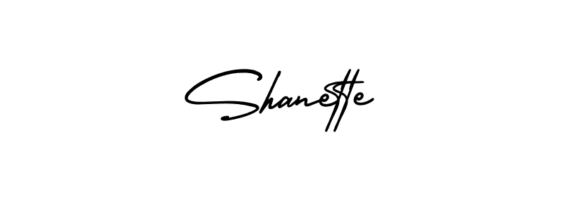 The best way (AmerikaSignatureDemo-Regular) to make a short signature is to pick only two or three words in your name. The name Shanette include a total of six letters. For converting this name. Shanette signature style 3 images and pictures png