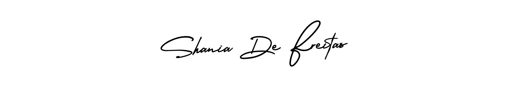 How to make Shania De Freitas signature? AmerikaSignatureDemo-Regular is a professional autograph style. Create handwritten signature for Shania De Freitas name. Shania De Freitas signature style 3 images and pictures png
