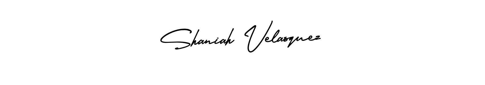 Design your own signature with our free online signature maker. With this signature software, you can create a handwritten (AmerikaSignatureDemo-Regular) signature for name Shaniah Velasquez. Shaniah Velasquez signature style 3 images and pictures png