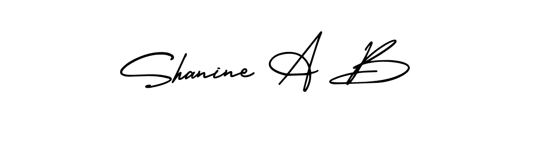 AmerikaSignatureDemo-Regular is a professional signature style that is perfect for those who want to add a touch of class to their signature. It is also a great choice for those who want to make their signature more unique. Get Shanine A B name to fancy signature for free. Shanine A B signature style 3 images and pictures png
