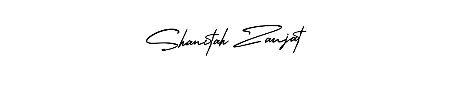 Design your own signature with our free online signature maker. With this signature software, you can create a handwritten (AmerikaSignatureDemo-Regular) signature for name Shanitah Zaujat. Shanitah Zaujat signature style 3 images and pictures png