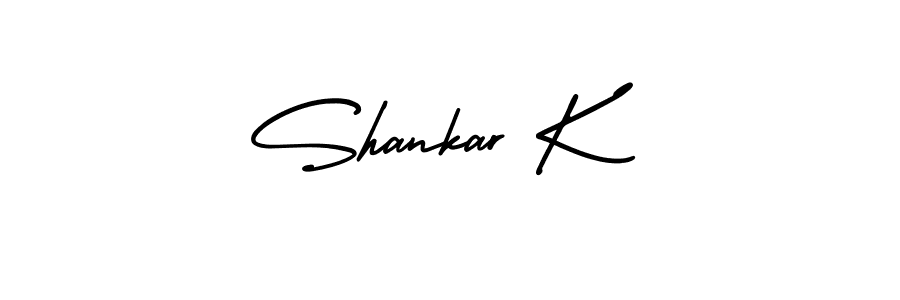 Create a beautiful signature design for name Shankar K. With this signature (AmerikaSignatureDemo-Regular) fonts, you can make a handwritten signature for free. Shankar K signature style 3 images and pictures png