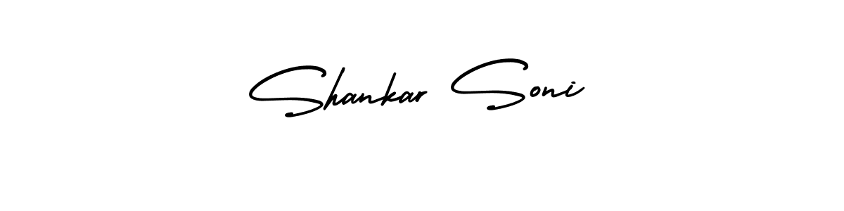 How to make Shankar Soni name signature. Use AmerikaSignatureDemo-Regular style for creating short signs online. This is the latest handwritten sign. Shankar Soni signature style 3 images and pictures png