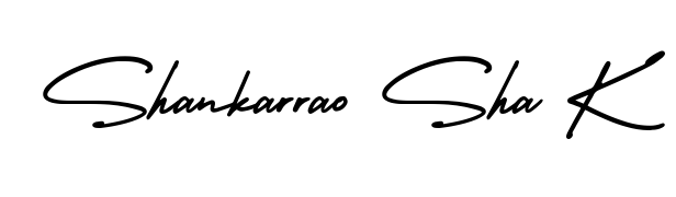 Create a personalized artistic stamp with Shankarrao Sha K in AmerikaSignatureDemo-Regular font. Perfect for visual artists, designers, and influencers. Shankarrao Sha K signature style 3 images and pictures png