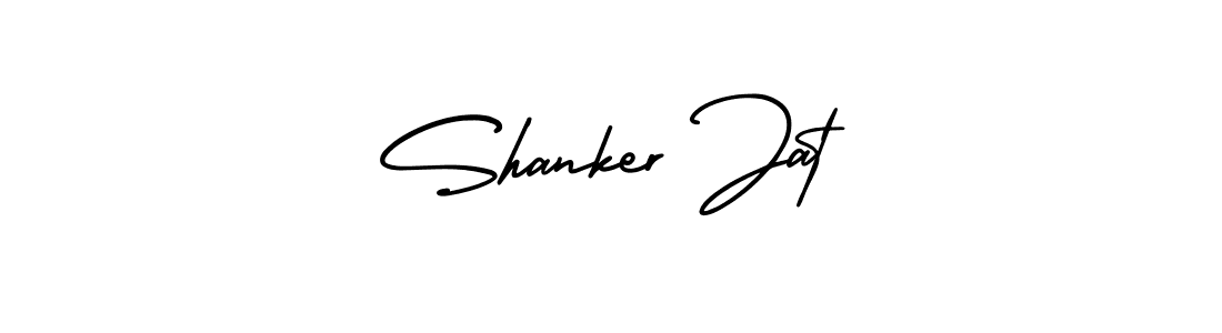 The best way (AmerikaSignatureDemo-Regular) to make a short signature is to pick only two or three words in your name. The name Shanker Jat include a total of six letters. For converting this name. Shanker Jat signature style 3 images and pictures png