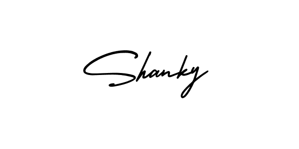 Use a signature maker to create a handwritten signature online. With this signature software, you can design (AmerikaSignatureDemo-Regular) your own signature for name Shanky. Shanky signature style 3 images and pictures png