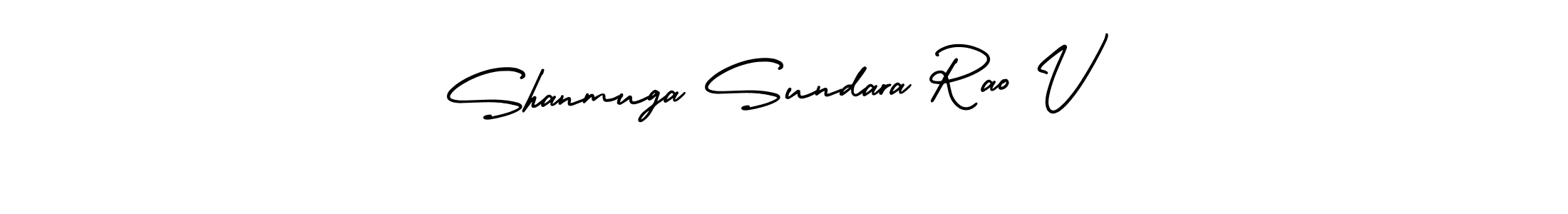 Shanmuga Sundara Rao V stylish signature style. Best Handwritten Sign (AmerikaSignatureDemo-Regular) for my name. Handwritten Signature Collection Ideas for my name Shanmuga Sundara Rao V. Shanmuga Sundara Rao V signature style 3 images and pictures png