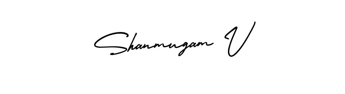 How to Draw Shanmugam V signature style? AmerikaSignatureDemo-Regular is a latest design signature styles for name Shanmugam V. Shanmugam V signature style 3 images and pictures png