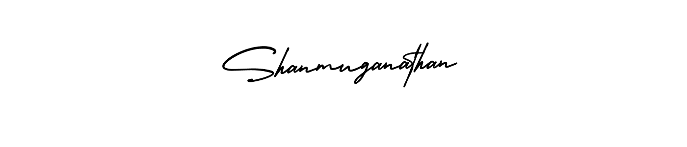 Shanmuganathan stylish signature style. Best Handwritten Sign (AmerikaSignatureDemo-Regular) for my name. Handwritten Signature Collection Ideas for my name Shanmuganathan. Shanmuganathan signature style 3 images and pictures png