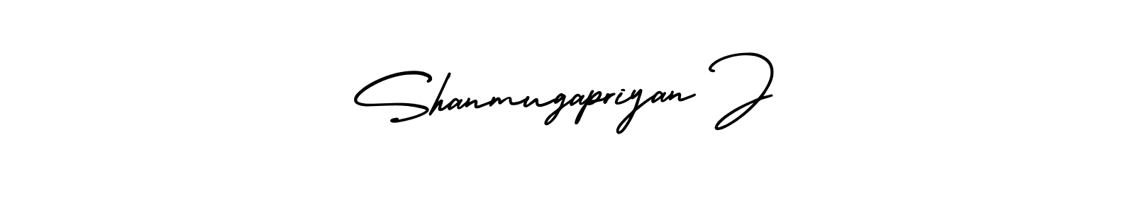 Design your own signature with our free online signature maker. With this signature software, you can create a handwritten (AmerikaSignatureDemo-Regular) signature for name Shanmugapriyan J. Shanmugapriyan J signature style 3 images and pictures png