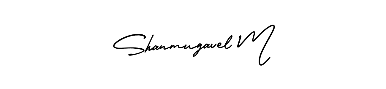 Design your own signature with our free online signature maker. With this signature software, you can create a handwritten (AmerikaSignatureDemo-Regular) signature for name Shanmugavel M. Shanmugavel M signature style 3 images and pictures png
