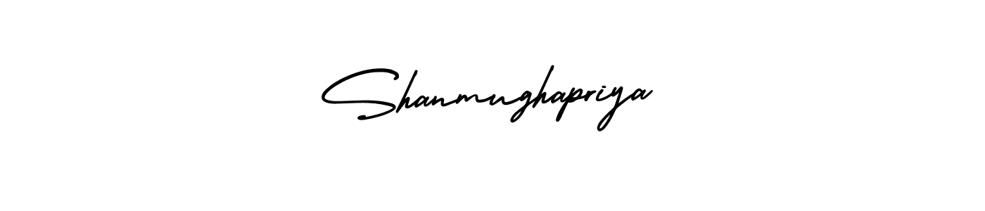 How to make Shanmughapriya signature? AmerikaSignatureDemo-Regular is a professional autograph style. Create handwritten signature for Shanmughapriya name. Shanmughapriya signature style 3 images and pictures png