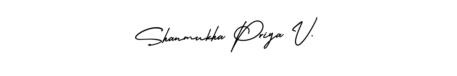 You can use this online signature creator to create a handwritten signature for the name Shanmukha Priya V.. This is the best online autograph maker. Shanmukha Priya V. signature style 3 images and pictures png