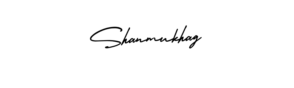 How to make Shanmukhag name signature. Use AmerikaSignatureDemo-Regular style for creating short signs online. This is the latest handwritten sign. Shanmukhag signature style 3 images and pictures png