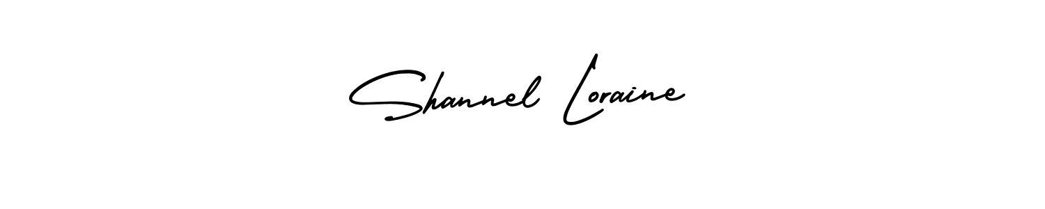 It looks lik you need a new signature style for name Shannel Loraine. Design unique handwritten (AmerikaSignatureDemo-Regular) signature with our free signature maker in just a few clicks. Shannel Loraine signature style 3 images and pictures png