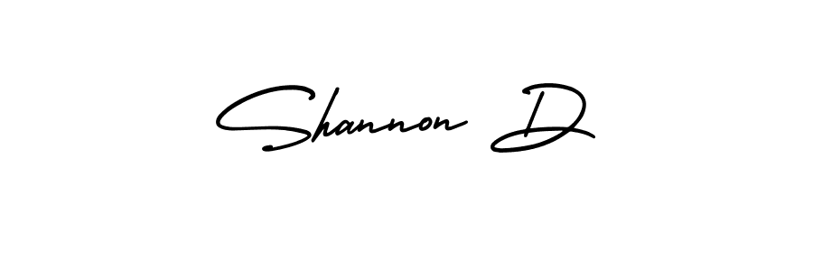 You should practise on your own different ways (AmerikaSignatureDemo-Regular) to write your name (Shannon D) in signature. don't let someone else do it for you. Shannon D signature style 3 images and pictures png