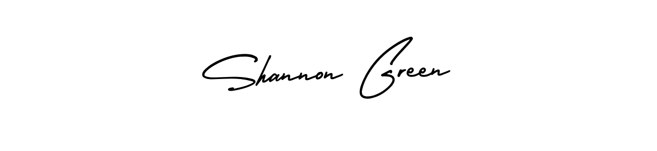 How to make Shannon Green name signature. Use AmerikaSignatureDemo-Regular style for creating short signs online. This is the latest handwritten sign. Shannon Green signature style 3 images and pictures png