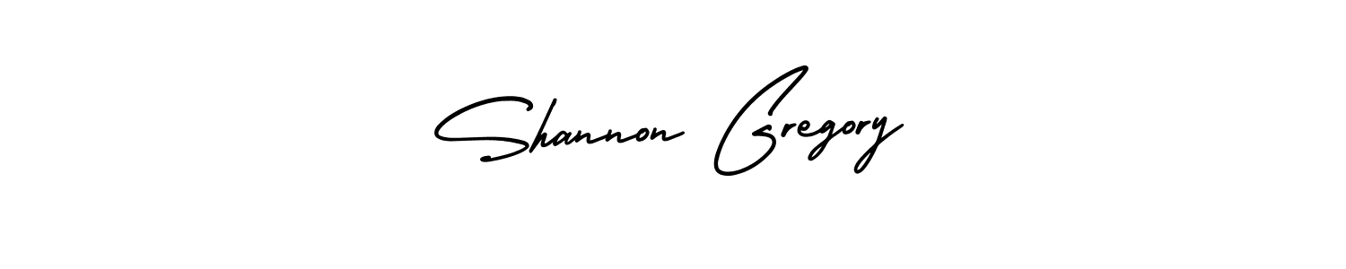 Use a signature maker to create a handwritten signature online. With this signature software, you can design (AmerikaSignatureDemo-Regular) your own signature for name Shannon Gregory. Shannon Gregory signature style 3 images and pictures png