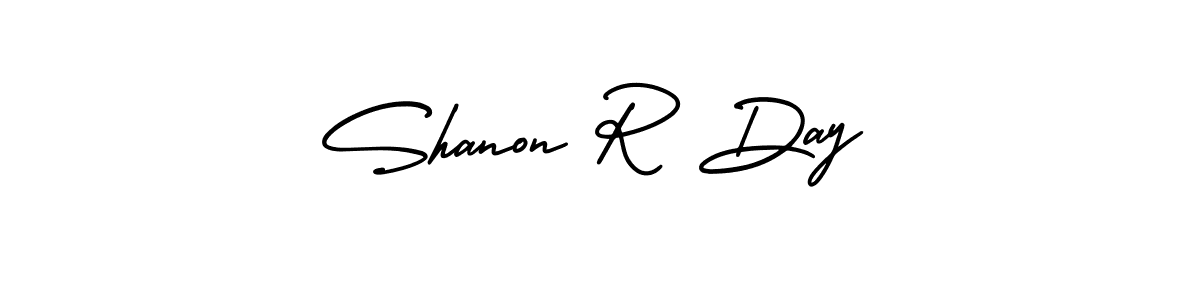 The best way (AmerikaSignatureDemo-Regular) to make a short signature is to pick only two or three words in your name. The name Shanon R Day include a total of six letters. For converting this name. Shanon R Day signature style 3 images and pictures png