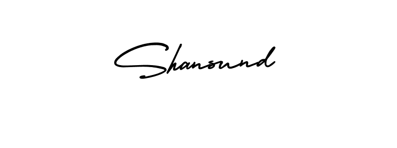 Design your own signature with our free online signature maker. With this signature software, you can create a handwritten (AmerikaSignatureDemo-Regular) signature for name Shansund. Shansund signature style 3 images and pictures png