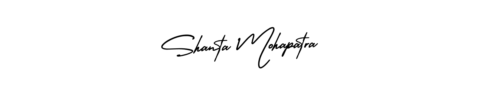 The best way (AmerikaSignatureDemo-Regular) to make a short signature is to pick only two or three words in your name. The name Shanta Mohapatra include a total of six letters. For converting this name. Shanta Mohapatra signature style 3 images and pictures png