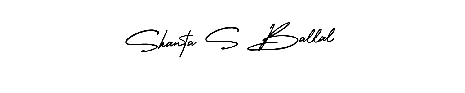 How to Draw Shanta S Ballal signature style? AmerikaSignatureDemo-Regular is a latest design signature styles for name Shanta S Ballal. Shanta S Ballal signature style 3 images and pictures png