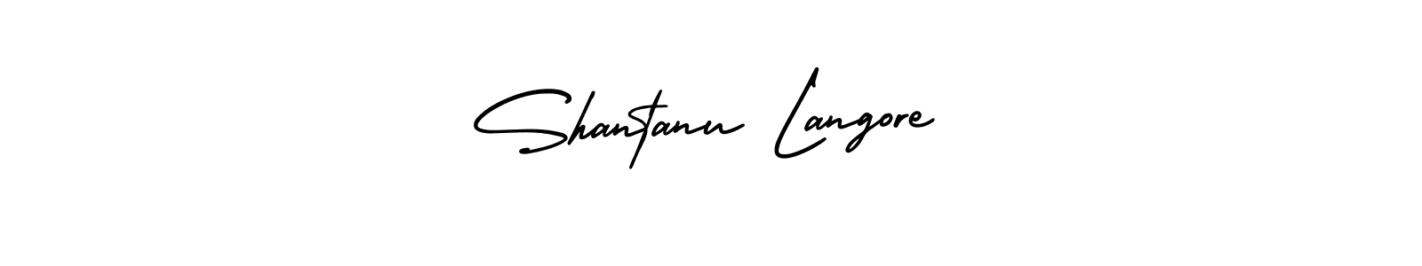 How to Draw Shantanu Langore signature style? AmerikaSignatureDemo-Regular is a latest design signature styles for name Shantanu Langore. Shantanu Langore signature style 3 images and pictures png