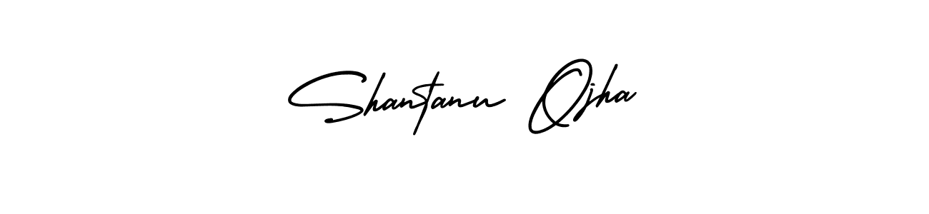 The best way (AmerikaSignatureDemo-Regular) to make a short signature is to pick only two or three words in your name. The name Shantanu Ojha include a total of six letters. For converting this name. Shantanu Ojha signature style 3 images and pictures png