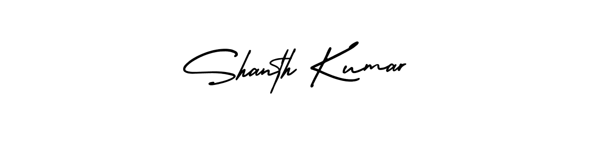 How to Draw Shanth Kumar signature style? AmerikaSignatureDemo-Regular is a latest design signature styles for name Shanth Kumar. Shanth Kumar signature style 3 images and pictures png