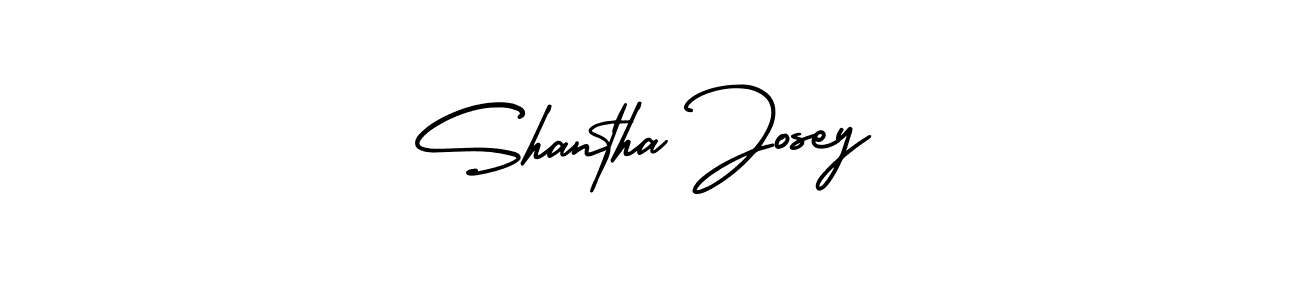 The best way (AmerikaSignatureDemo-Regular) to make a short signature is to pick only two or three words in your name. The name Shantha Josey include a total of six letters. For converting this name. Shantha Josey signature style 3 images and pictures png