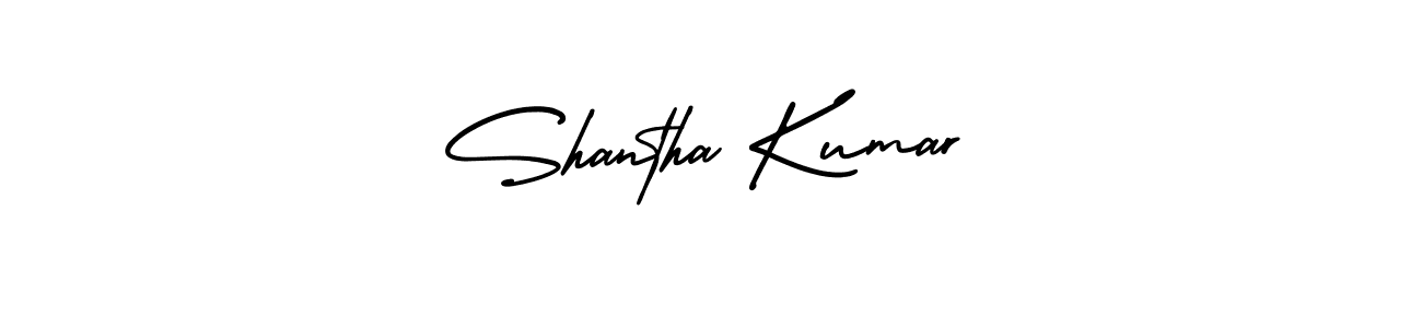 How to make Shantha Kumar signature? AmerikaSignatureDemo-Regular is a professional autograph style. Create handwritten signature for Shantha Kumar name. Shantha Kumar signature style 3 images and pictures png