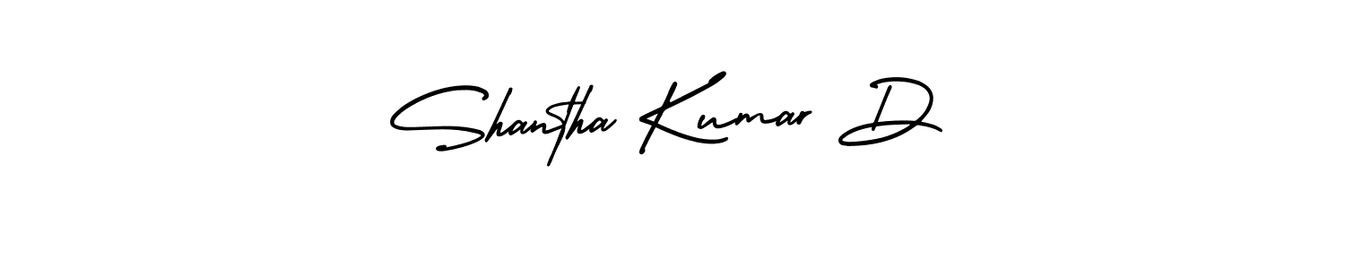 Shantha Kumar D stylish signature style. Best Handwritten Sign (AmerikaSignatureDemo-Regular) for my name. Handwritten Signature Collection Ideas for my name Shantha Kumar D. Shantha Kumar D signature style 3 images and pictures png
