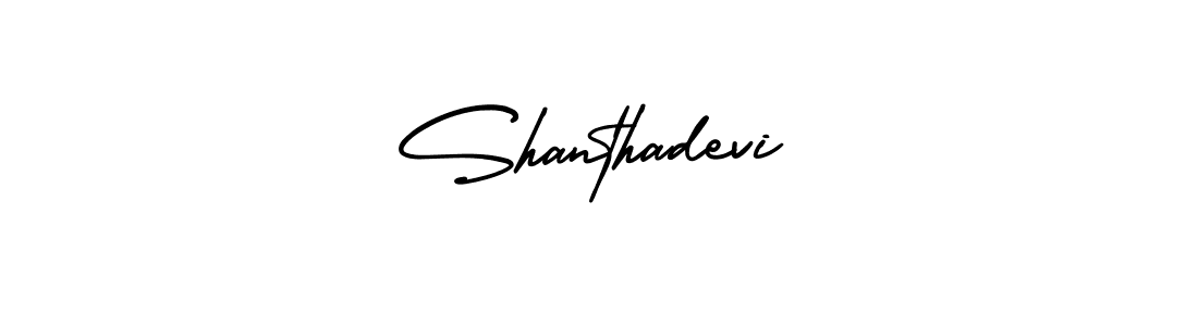 The best way (AmerikaSignatureDemo-Regular) to make a short signature is to pick only two or three words in your name. The name Shanthadevi include a total of six letters. For converting this name. Shanthadevi signature style 3 images and pictures png
