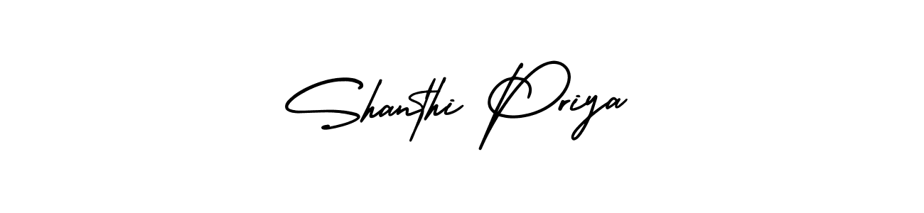 AmerikaSignatureDemo-Regular is a professional signature style that is perfect for those who want to add a touch of class to their signature. It is also a great choice for those who want to make their signature more unique. Get Shanthi Priya name to fancy signature for free. Shanthi Priya signature style 3 images and pictures png