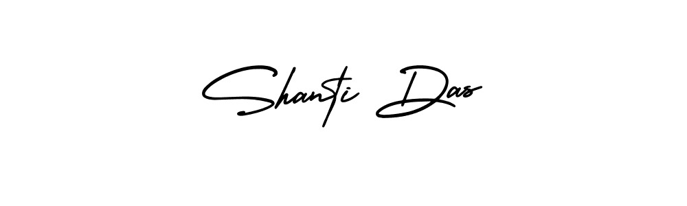 How to make Shanti Das name signature. Use AmerikaSignatureDemo-Regular style for creating short signs online. This is the latest handwritten sign. Shanti Das signature style 3 images and pictures png