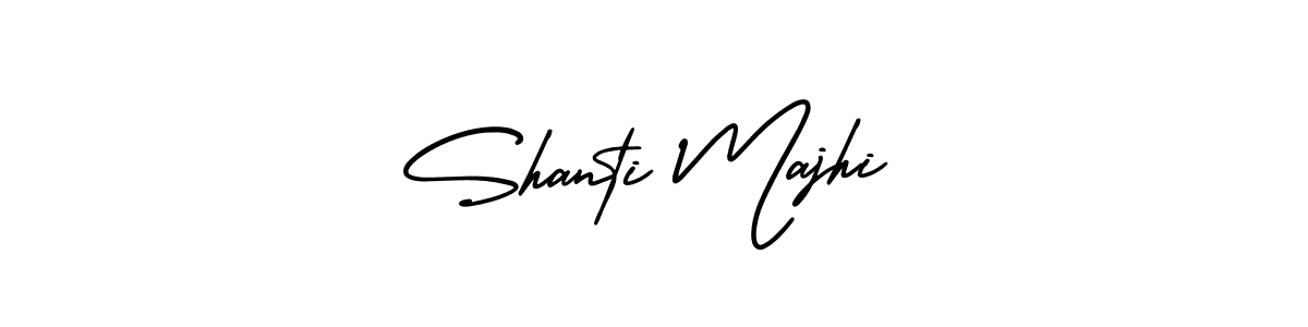 This is the best signature style for the Shanti Majhi name. Also you like these signature font (AmerikaSignatureDemo-Regular). Mix name signature. Shanti Majhi signature style 3 images and pictures png