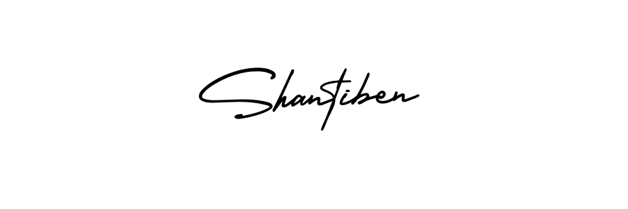 Make a beautiful signature design for name Shantiben. With this signature (AmerikaSignatureDemo-Regular) style, you can create a handwritten signature for free. Shantiben signature style 3 images and pictures png