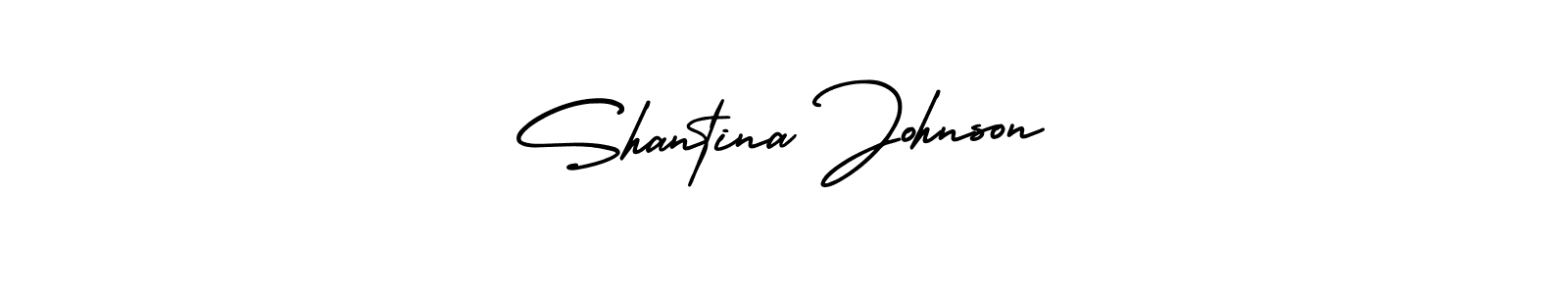 It looks lik you need a new signature style for name Shantina Johnson. Design unique handwritten (AmerikaSignatureDemo-Regular) signature with our free signature maker in just a few clicks. Shantina Johnson signature style 3 images and pictures png