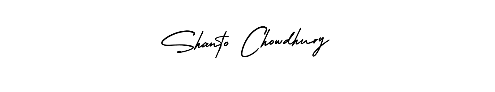 AmerikaSignatureDemo-Regular is a professional signature style that is perfect for those who want to add a touch of class to their signature. It is also a great choice for those who want to make their signature more unique. Get Shanto Chowdhury name to fancy signature for free. Shanto Chowdhury signature style 3 images and pictures png