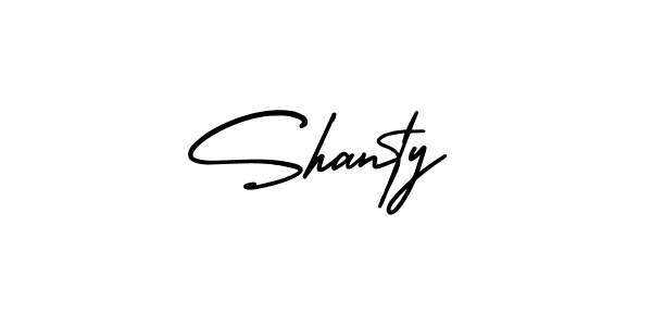 Design your own signature with our free online signature maker. With this signature software, you can create a handwritten (AmerikaSignatureDemo-Regular) signature for name Shanty. Shanty signature style 3 images and pictures png