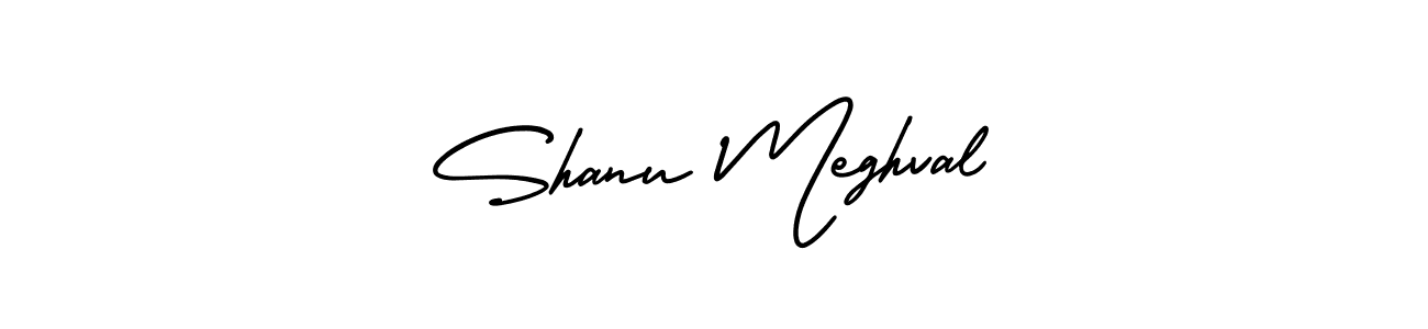 Also You can easily find your signature by using the search form. We will create Shanu Meghval name handwritten signature images for you free of cost using AmerikaSignatureDemo-Regular sign style. Shanu Meghval signature style 3 images and pictures png