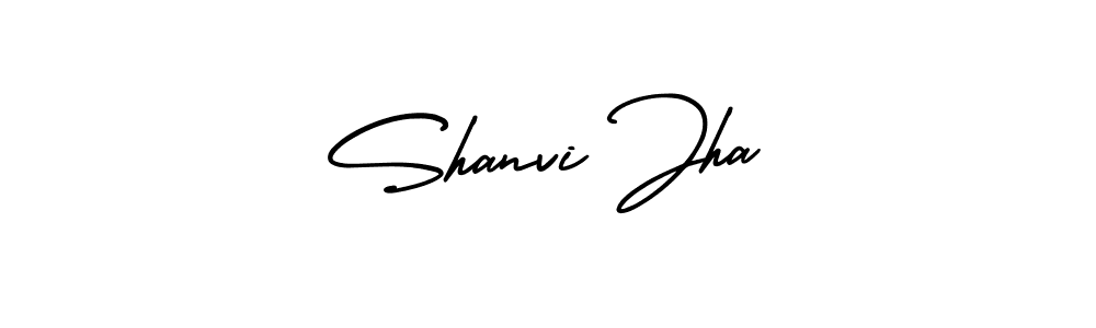 Make a beautiful signature design for name Shanvi Jha. With this signature (AmerikaSignatureDemo-Regular) style, you can create a handwritten signature for free. Shanvi Jha signature style 3 images and pictures png
