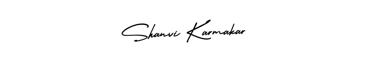 It looks lik you need a new signature style for name Shanvi Karmakar. Design unique handwritten (AmerikaSignatureDemo-Regular) signature with our free signature maker in just a few clicks. Shanvi Karmakar signature style 3 images and pictures png