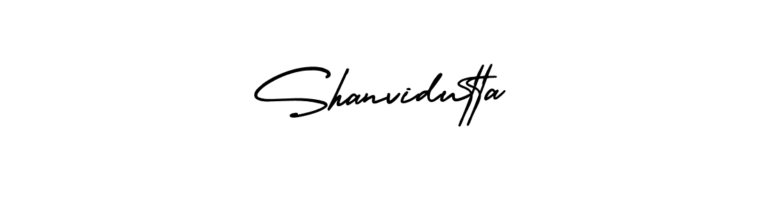 You should practise on your own different ways (AmerikaSignatureDemo-Regular) to write your name (Shanvidutta) in signature. don't let someone else do it for you. Shanvidutta signature style 3 images and pictures png