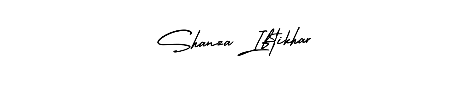 The best way (AmerikaSignatureDemo-Regular) to make a short signature is to pick only two or three words in your name. The name Shanza Iftikhar include a total of six letters. For converting this name. Shanza Iftikhar signature style 3 images and pictures png