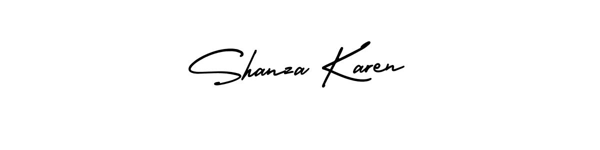 Best and Professional Signature Style for Shanza Karen. AmerikaSignatureDemo-Regular Best Signature Style Collection. Shanza Karen signature style 3 images and pictures png