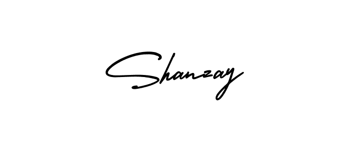 The best way (AmerikaSignatureDemo-Regular) to make a short signature is to pick only two or three words in your name. The name Shanzay include a total of six letters. For converting this name. Shanzay signature style 3 images and pictures png
