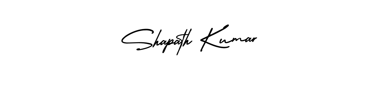 Design your own signature with our free online signature maker. With this signature software, you can create a handwritten (AmerikaSignatureDemo-Regular) signature for name Shapath Kumar. Shapath Kumar signature style 3 images and pictures png