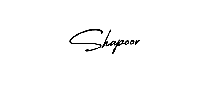 How to make Shapoor name signature. Use AmerikaSignatureDemo-Regular style for creating short signs online. This is the latest handwritten sign. Shapoor signature style 3 images and pictures png