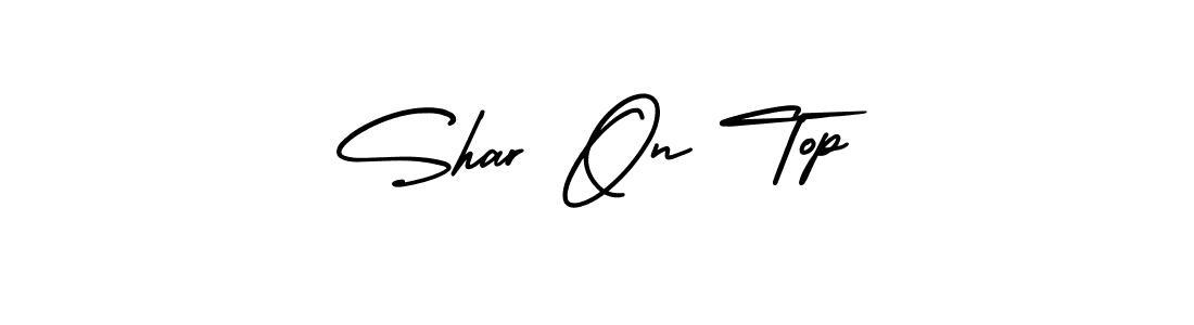 Use a signature maker to create a handwritten signature online. With this signature software, you can design (AmerikaSignatureDemo-Regular) your own signature for name Shar On Top. Shar On Top signature style 3 images and pictures png